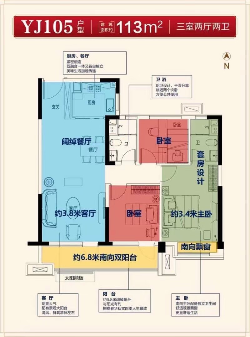 3桃李东方113平特价房,单价7388元带装修交付