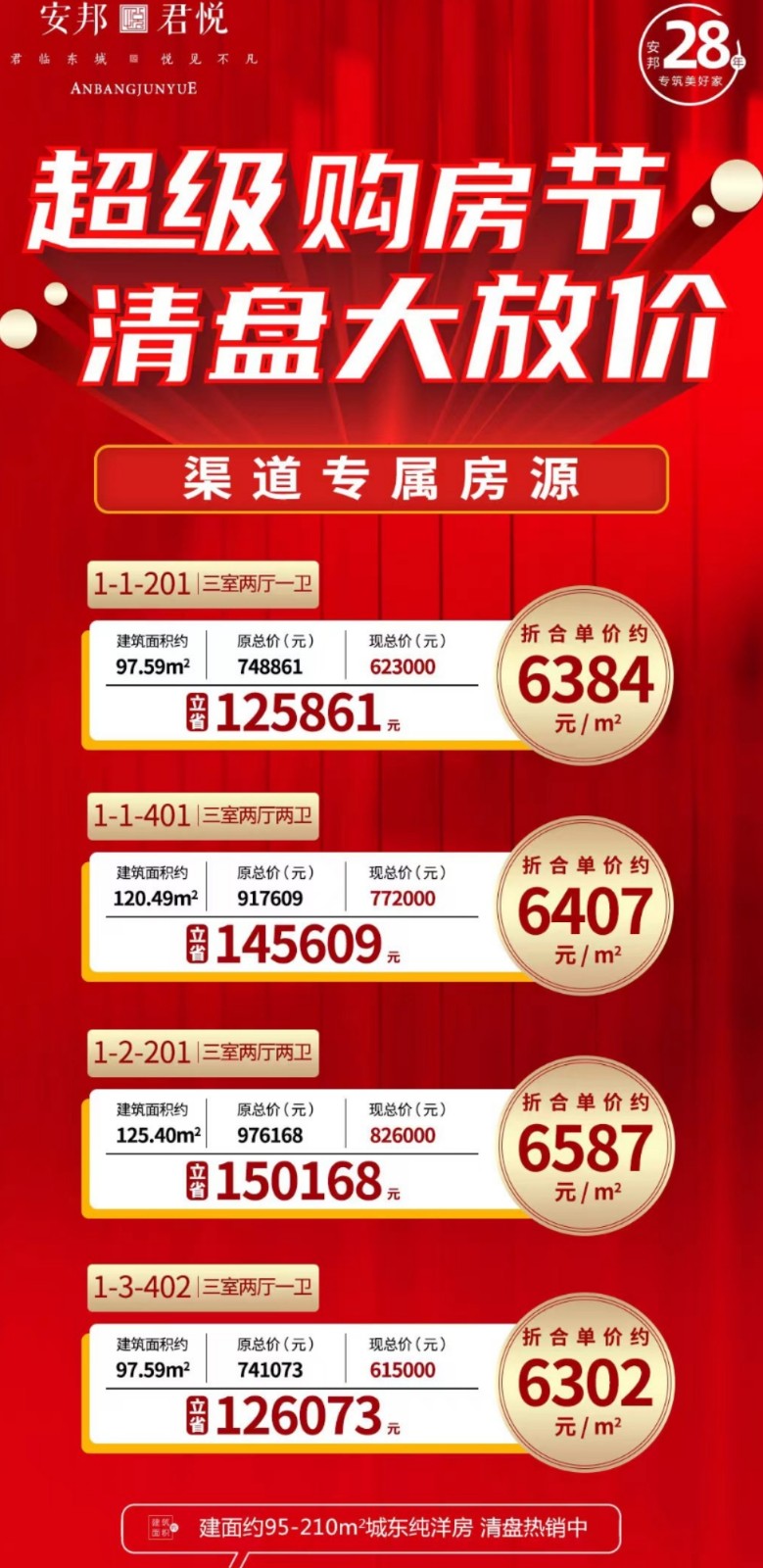 3安邦君悦5层花园洋房,火爆加推,最高立减10万