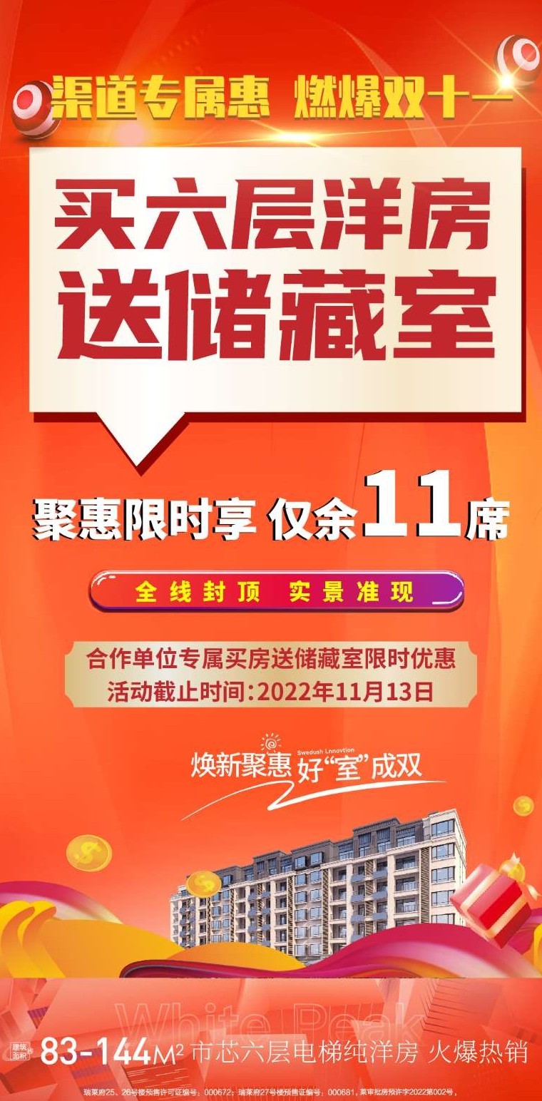 3城西电梯花园洋房,渠道专享仅余11席,限时优惠送储藏室