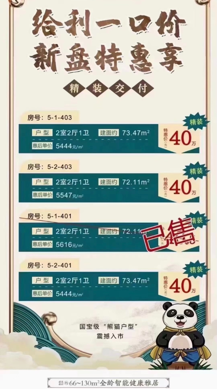 只要四十万!四十万!就能在莱州安个家!精装修!精装修!省时省力省钱一步到位!