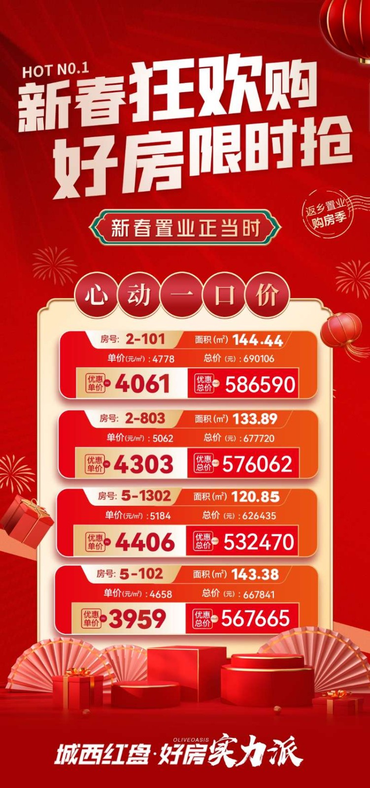 3城西一楼带院,优质湖景房,新房143平56万7