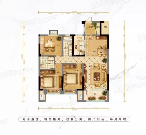 3御景名都抵账房,三室两卫,85万带车位