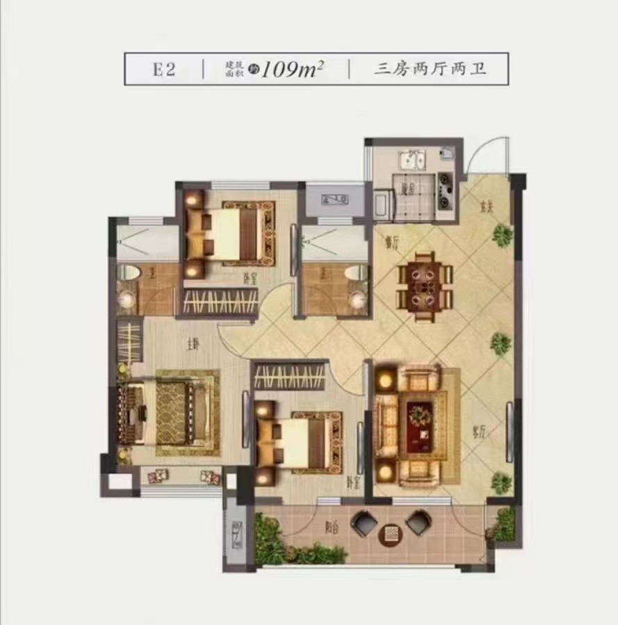 3 特价现房,南向双阳台,51 万 8 带车位